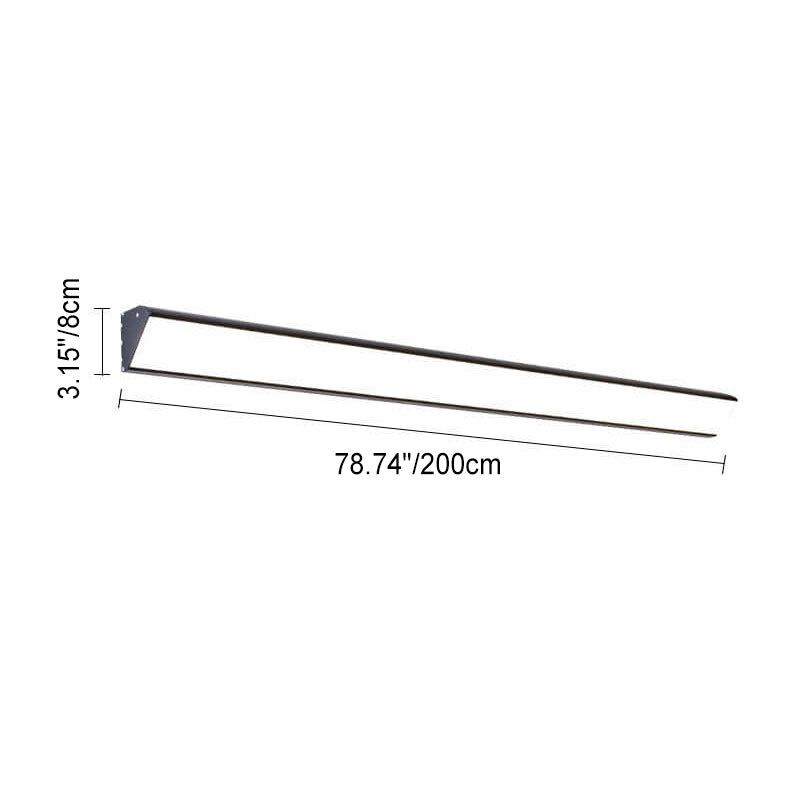 Moderne Outdoor Lang Bar Aluminium Acryl Wasserdicht LED Wand Sconces Lampe | Brehn