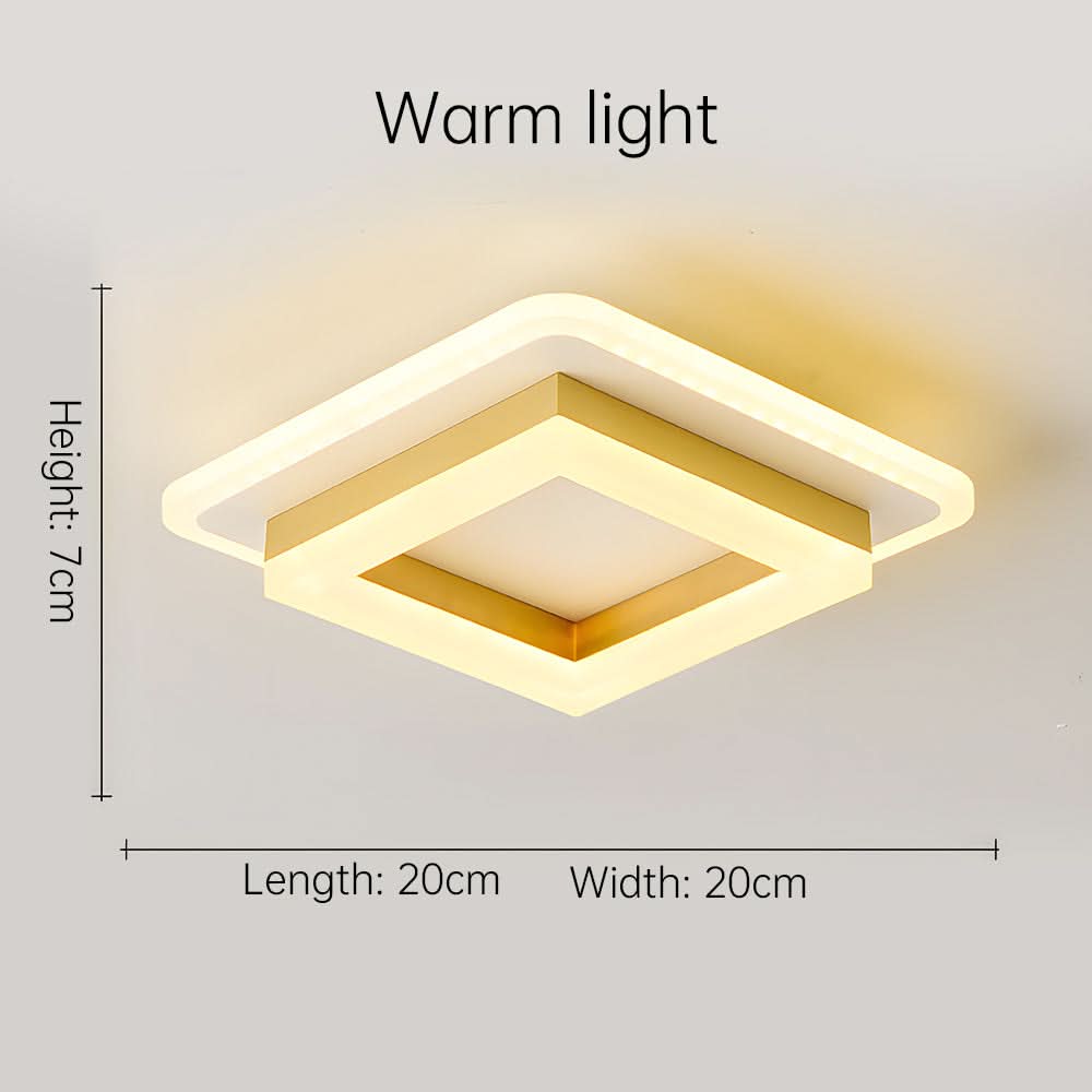 Quadratische LED-Deckenleuchte für moderne Innenräume