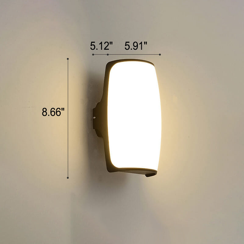 Moderne kreative Geometrie Aluminium Außen wasserdichte LED Wandleuchte Lampe | Brehn