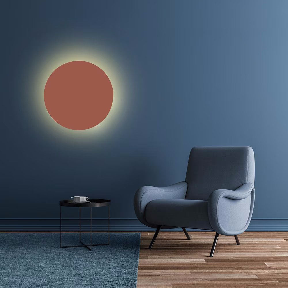 Brehn | GlowOrb Minimalistische Runde LED Wandleuchte | Farbvielfalt | Dimmbares Licht