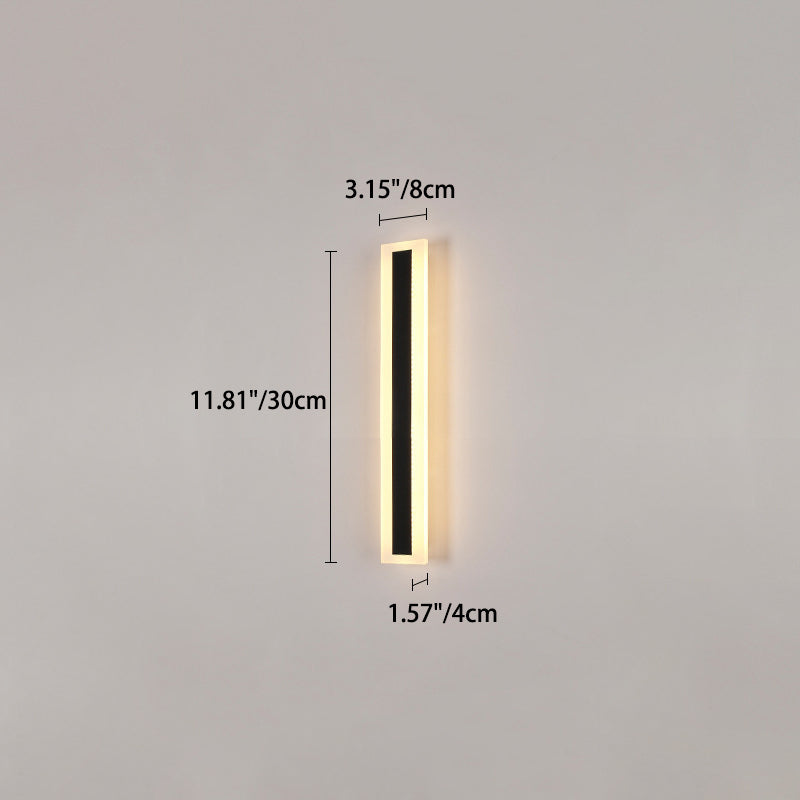 Modern Minimalist Lange Rechteckige Aluminium Acryl LED Wandleuchte Lampe Für Garten | Brehn