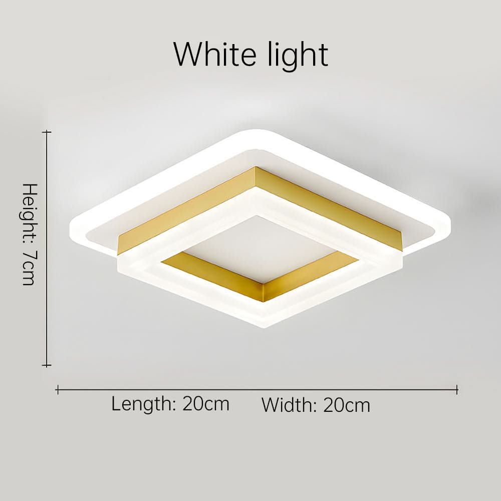 Quadratische LED-Deckenleuchte für moderne Innenräume