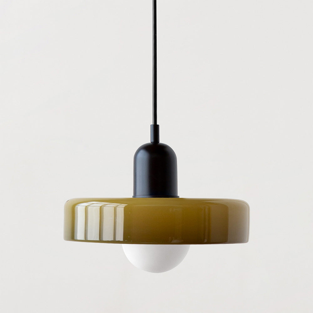 Farbenfrohe Bauhaus-Style Pendelleuchte - StiloGlas | Brehn