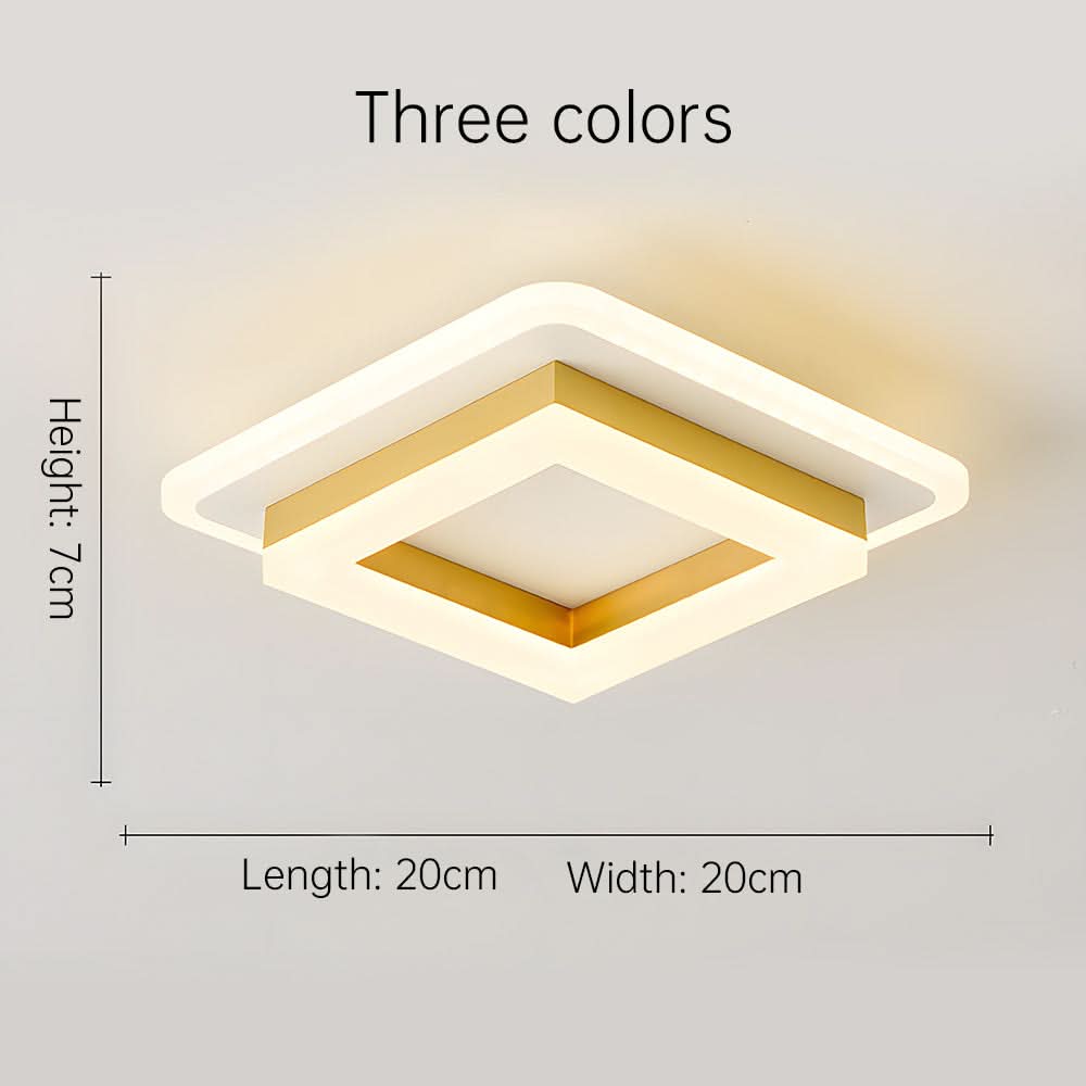 Quadratische LED-Deckenleuchte für moderne Innenräume