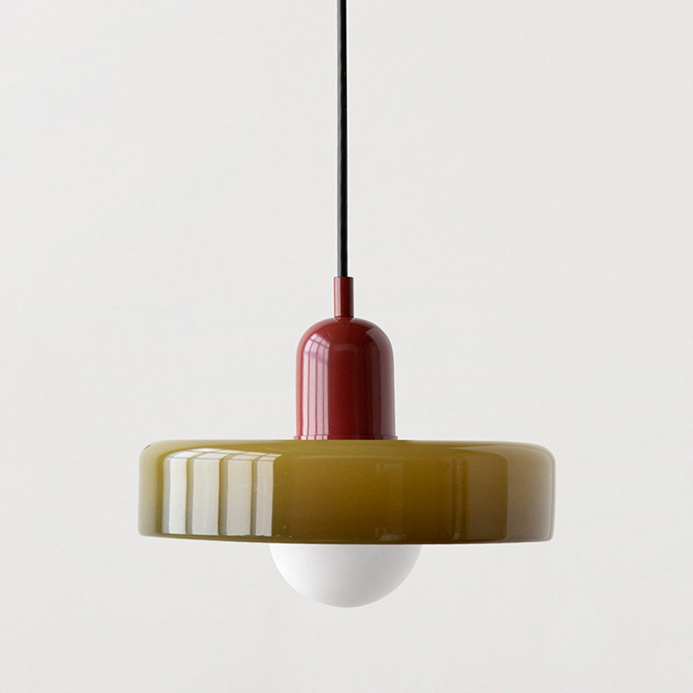 Farbenfrohe Bauhaus-Style Pendelleuchte - StiloGlas | Brehn