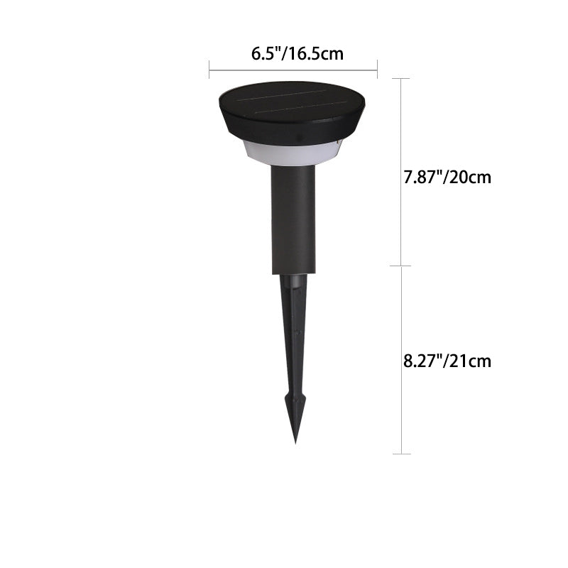 Moderne Einfachheit Wasserdichte Solar Ronde Aluminium Acryl Außenlichter Für Garten | Brehn