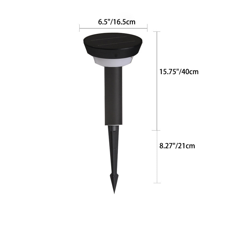 Moderne Einfachheit Wasserdichte Solar Ronde Aluminium Acryl Außenlichter Für Garten | Brehn