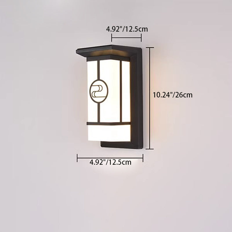 Modern Industrial Kubus Aluminium Akryl LED Wasserdicht Außen Wand Sconces Lampe Für Außenpatio | Brehn