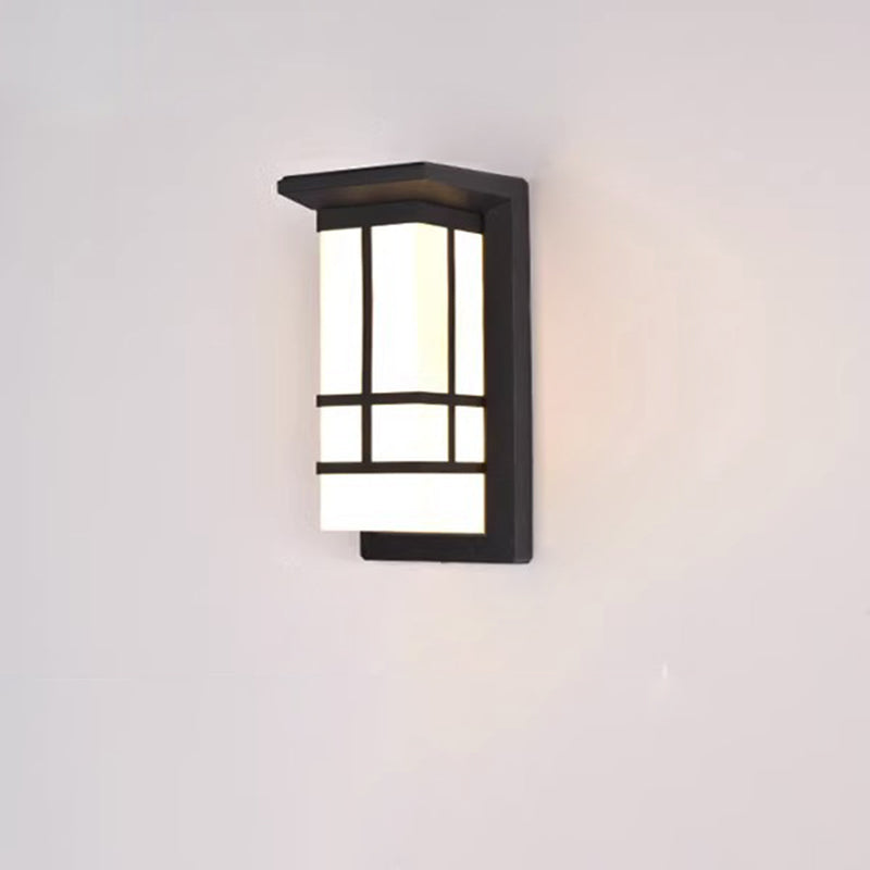 Modern Industrial Kubus Aluminium Akryl LED Wasserdicht Außen Wand Sconces Lampe Für Außenpatio | Brehn