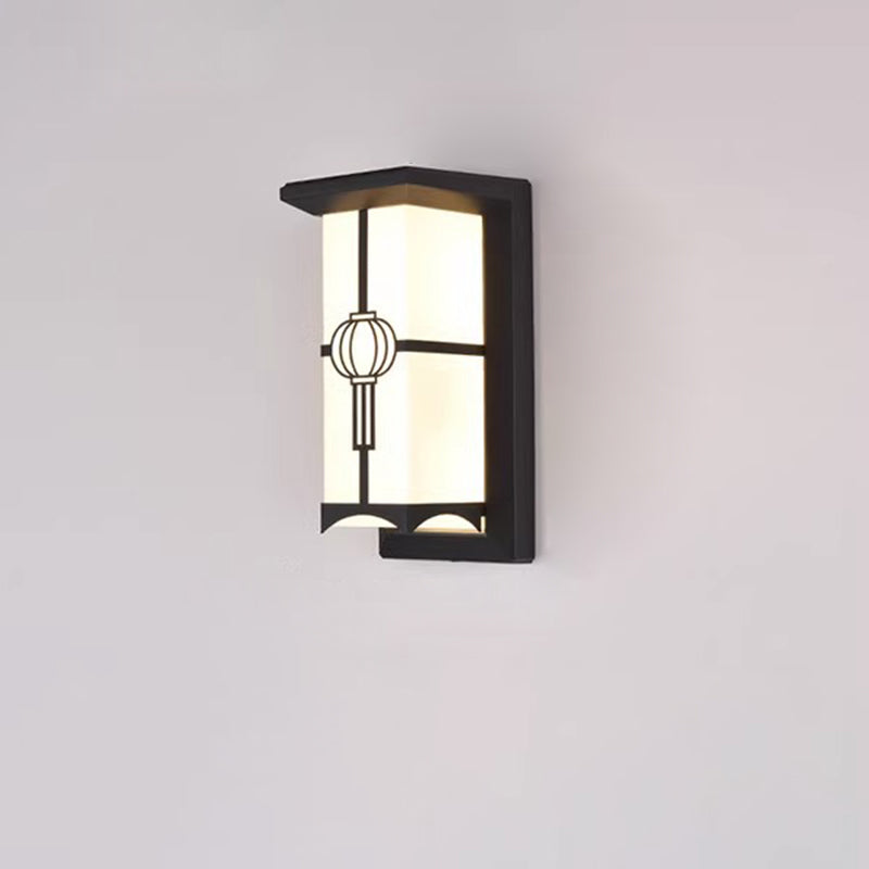 Modern Industrial Kubus Aluminium Akryl LED Wasserdicht Außen Wand Sconces Lampe Für Außenpatio | Brehn
