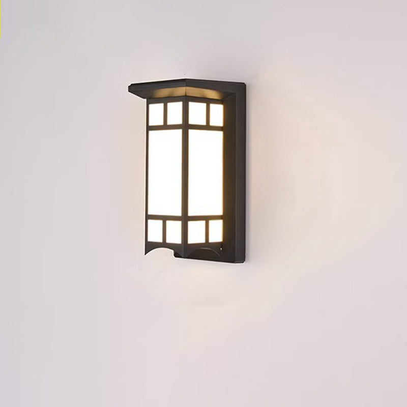 Modern Industrial Kubus Aluminium Akryl LED Wasserdicht Außen Wand Sconces Lampe Für Außenpatio | Brehn