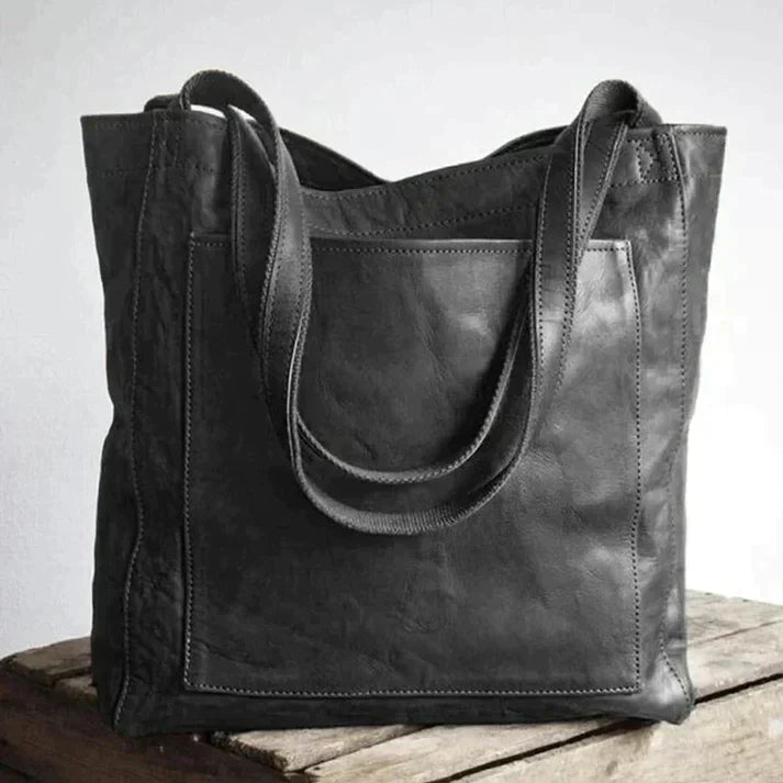 Strapazierfähige Schultertasche aus weichem Echtleder