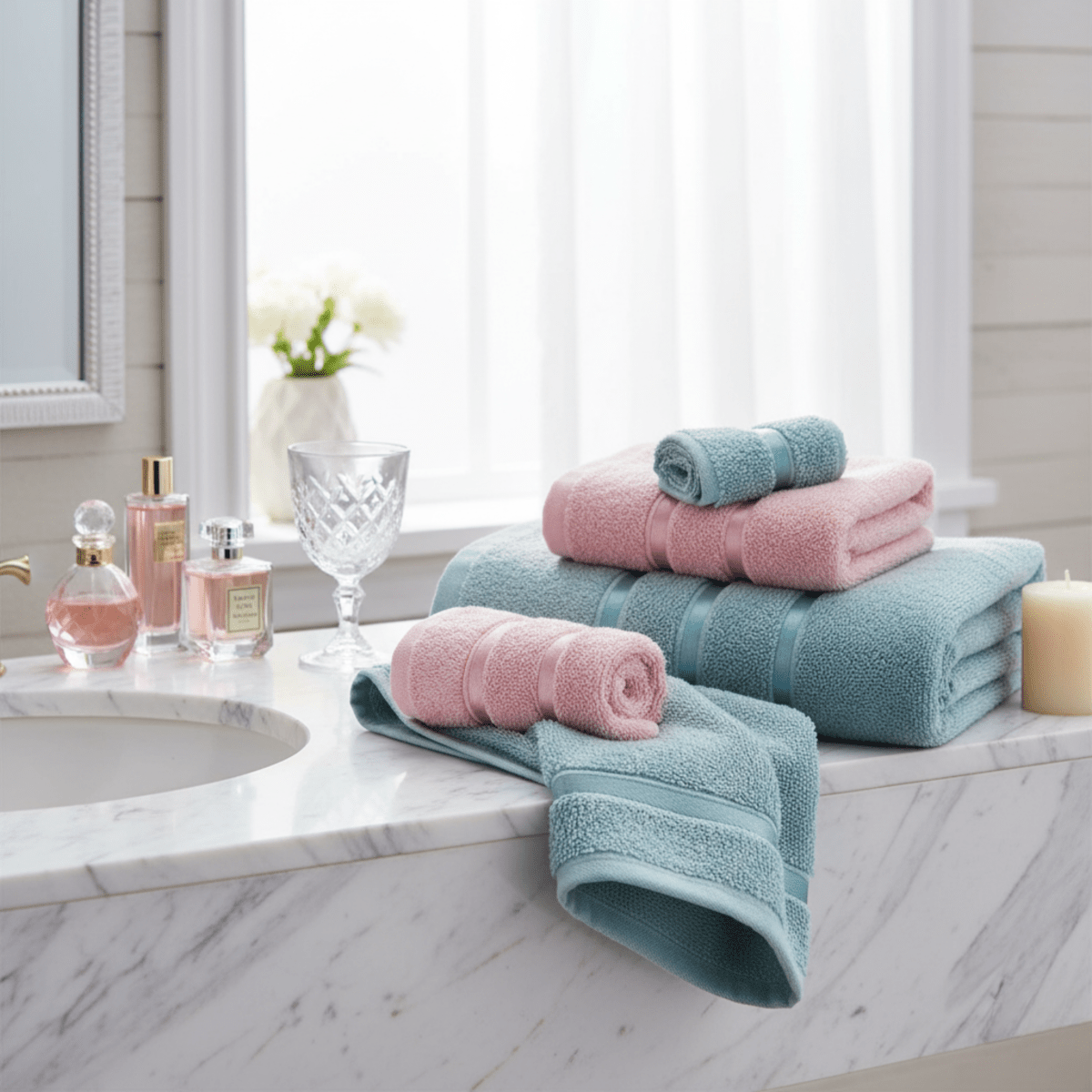 Elenora Casa Handtücher | Weich, leicht & hoch saugfähig | Premium-Baumwolle | Elegante Hand- und Gesichtstücher für stilvolle Pflege