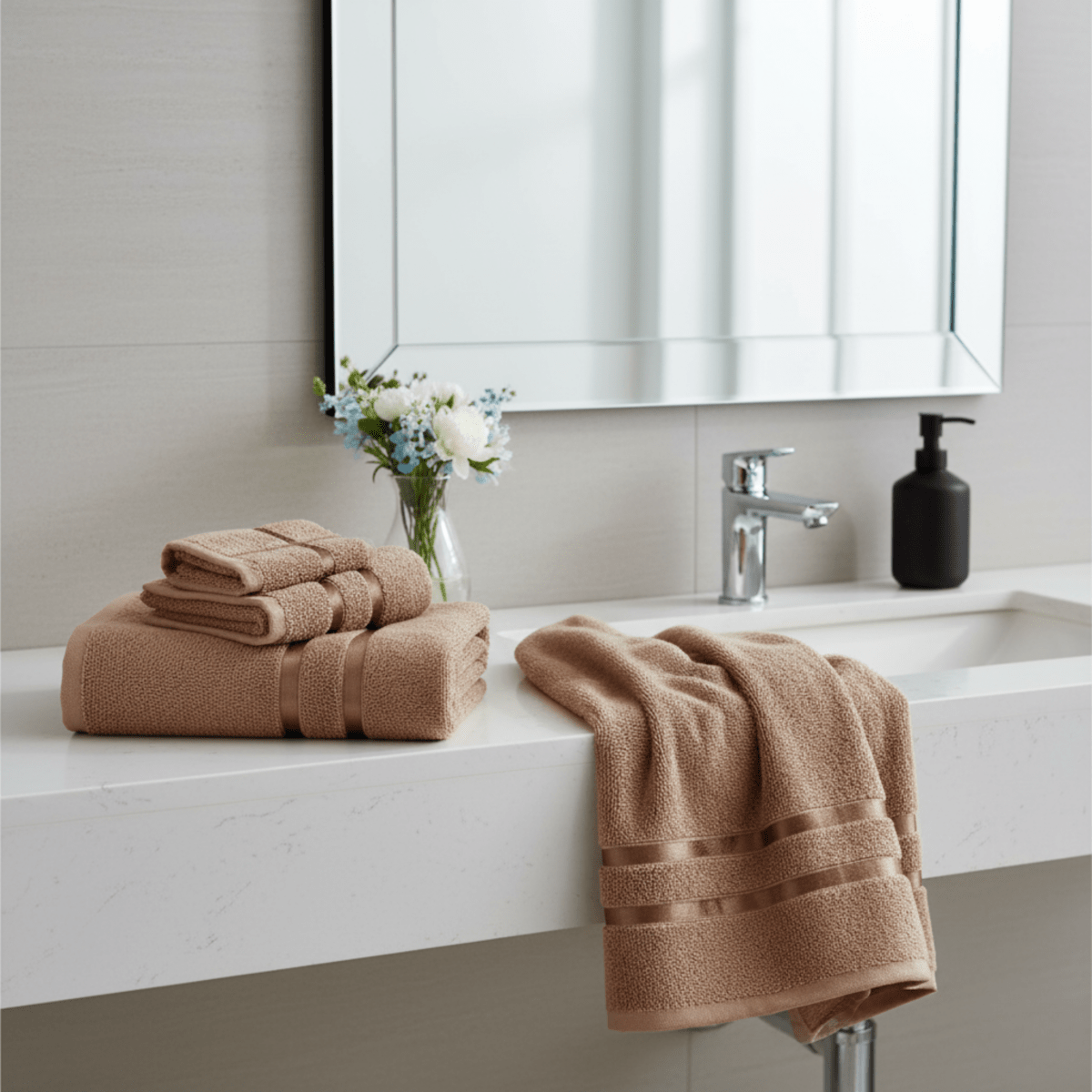 Elenora Casa Handtücher | Weich, leicht & hoch saugfähig | Premium-Baumwolle | Elegante Hand- und Gesichtstücher für stilvolle Pflege