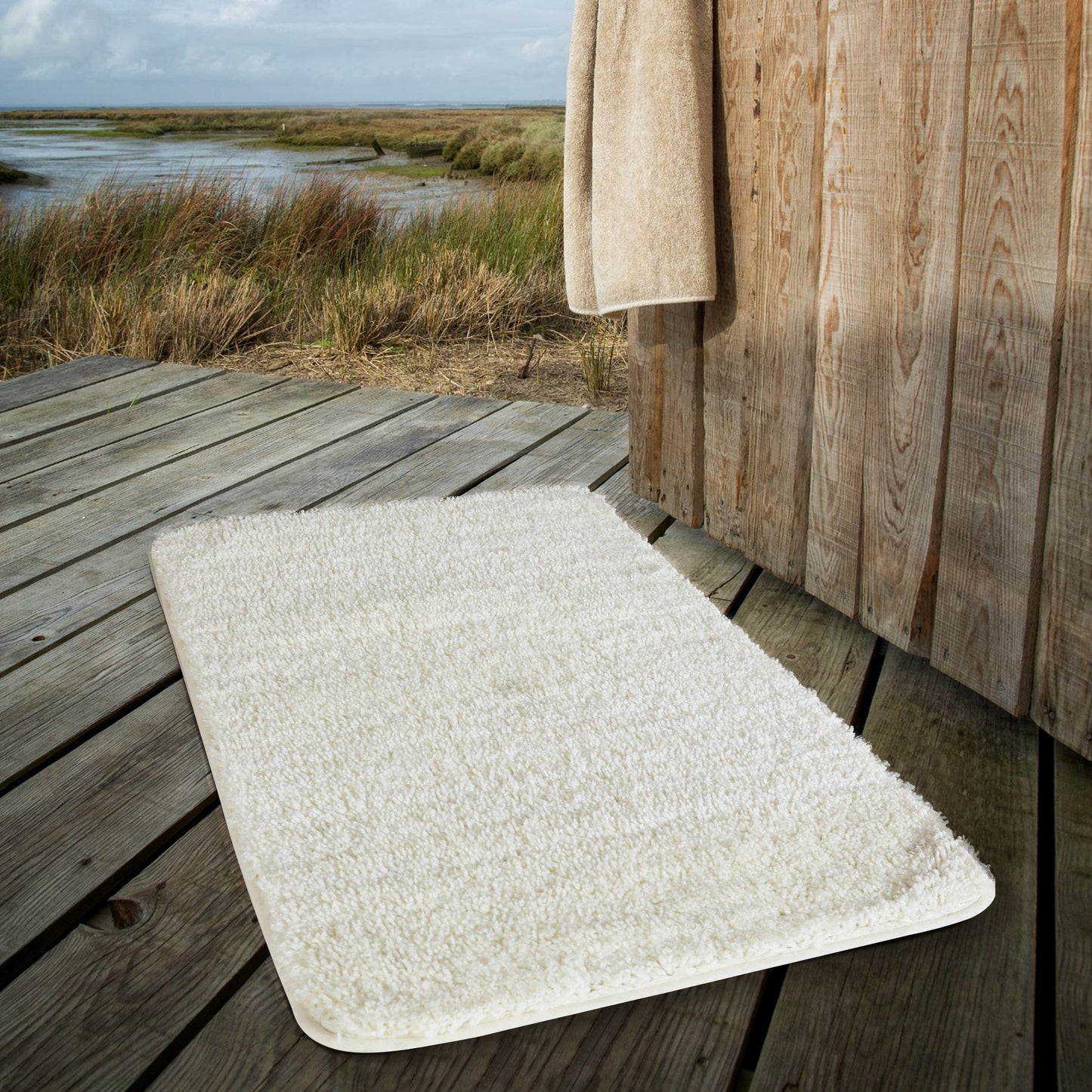 PlushHaven Badematte – Ultraweiche, rutschfeste Mikrofasermatte mit schneller Wasseraufnahme