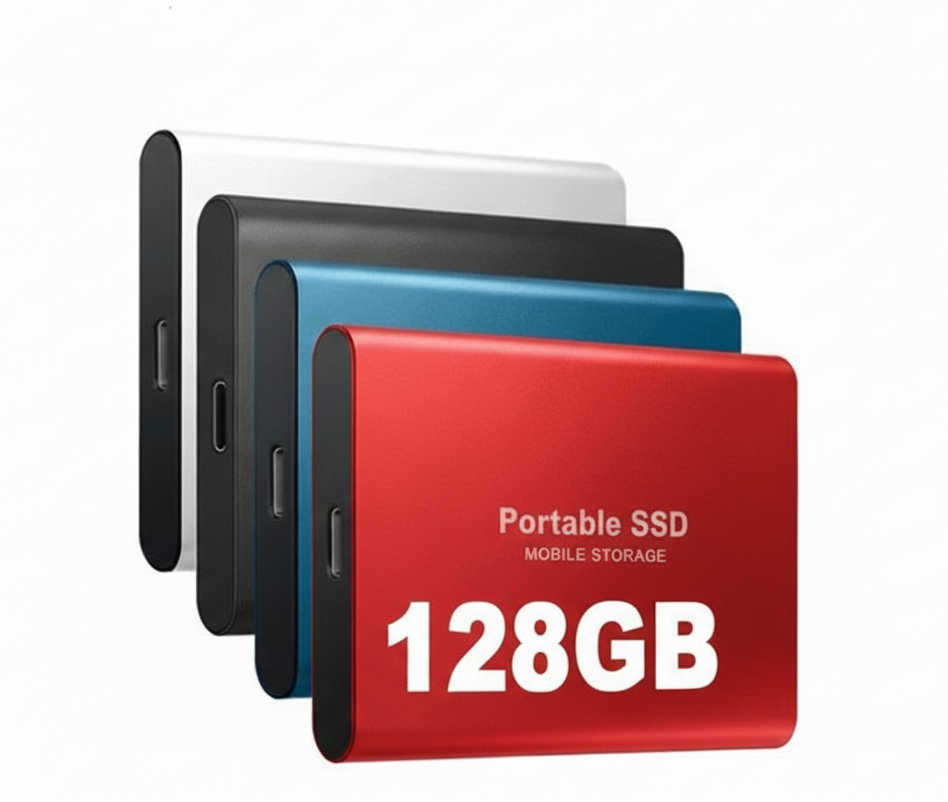 Tragbare externe SSD | Schneller USB 3.1 Typ-C-Speicher | Bis zu 128 GB