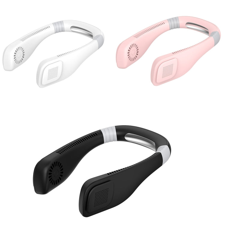Handfreier Mini-USB-Nackenventilator - Wiederaufladbarer tragbarer Kopfhörendesign tragbarer Nackenbandventilator, 3-Stufen-Luftstrom, 360-Grad-freie Drehung Perfekt für Sport, Büro und Outdoor (Weiß) | Brehn