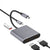 4-in-1-USB-Adapter: USB Typ-C auf zwei HDMI-, USB- und USB Typ-C-Hubs