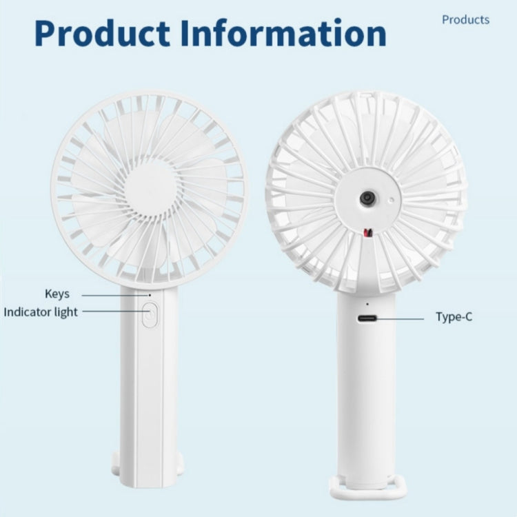 F35 Mit Hängehole Wiederaufladbarer Kühlventilator Leistungsstarker Tragbarer Ventilator 1200mAh Tischventilator (Babyblau) | Brehn