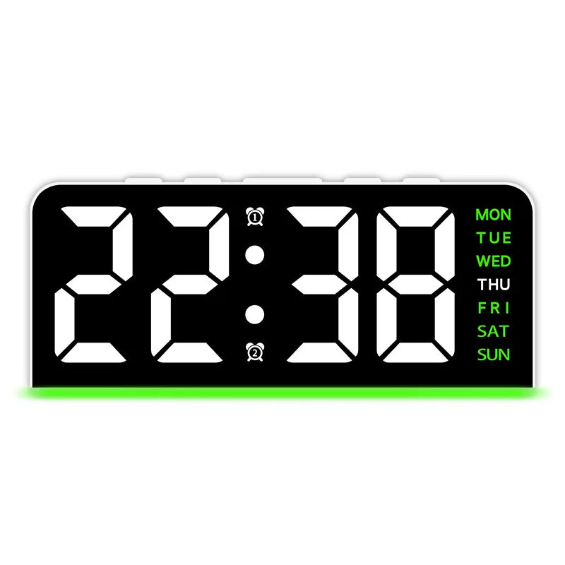 Brehn | Modern LED Die ganze Woche Anzeige Nachtlampe Wecker