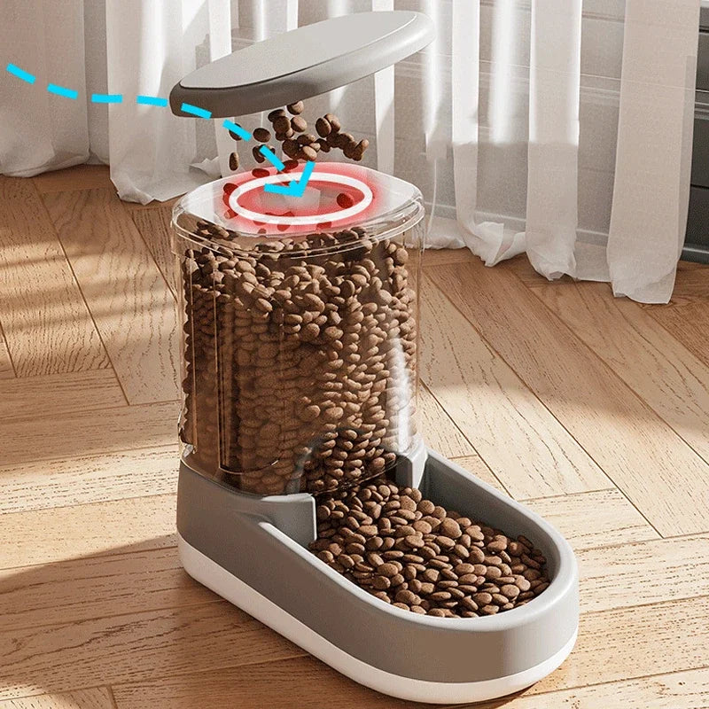 PET 3.8L Automatischer Schwerkraft-Tierfutterspender oder Wasserspender