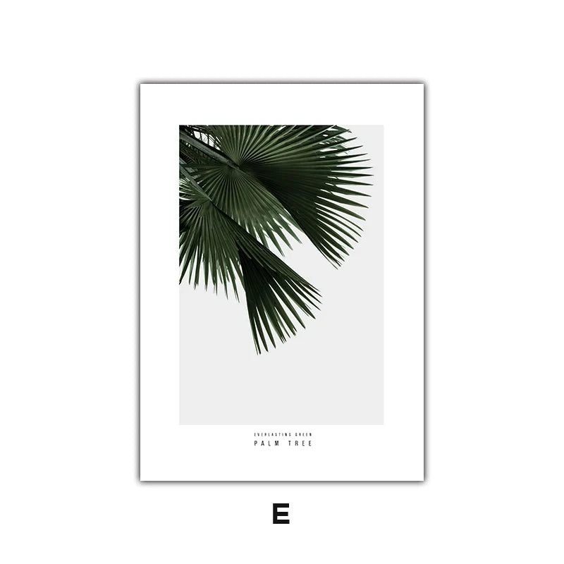 Minimalistische grüne Blätter moderne botanische Exemplare Wandkunst Fine Art Leinwanddrucke Galerie Wandbilder für Wohnzimmer Esszimmer Kunstdeko | Brehn