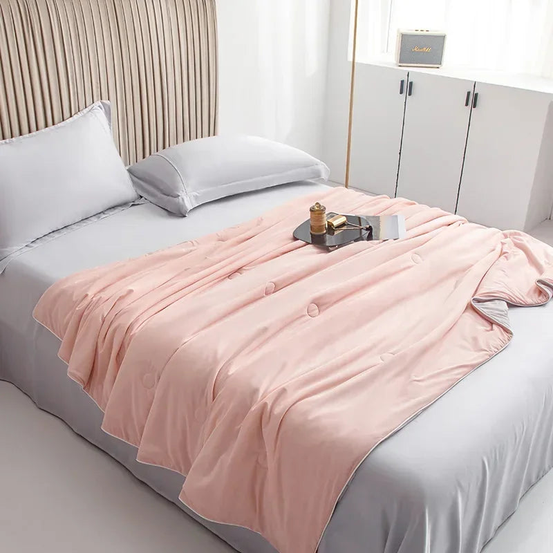Air Condition Sommerdecke — Pure Color Eis-Seide Kühlende Decke, Leicht & Glatt Twin/Kingsize Bettdecke | Brehn