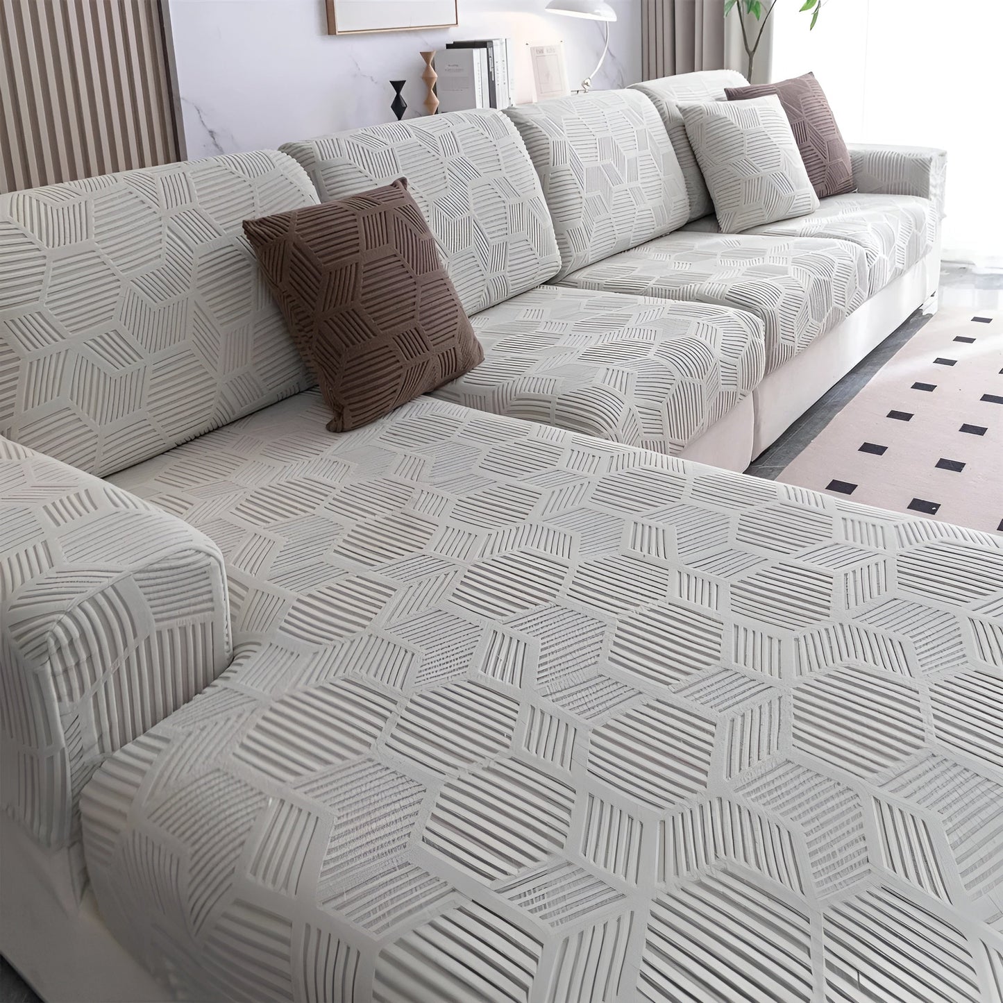 Jacquard-Sofa-Hosen mit geometrischer Patrouille - Zacht und Tierwelt | Ideal zum Schutz und für gemütliche Wohnräume