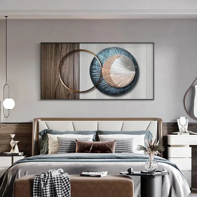 Moderne Ästhetik Abstrakte Sonne & Mond Wandkunst Feine Kunst Leinwanddrucke Bilder für luxuriöses Loft Wohnzimmer Esszimmer Lifestyle Kunst Dekor | Brehn