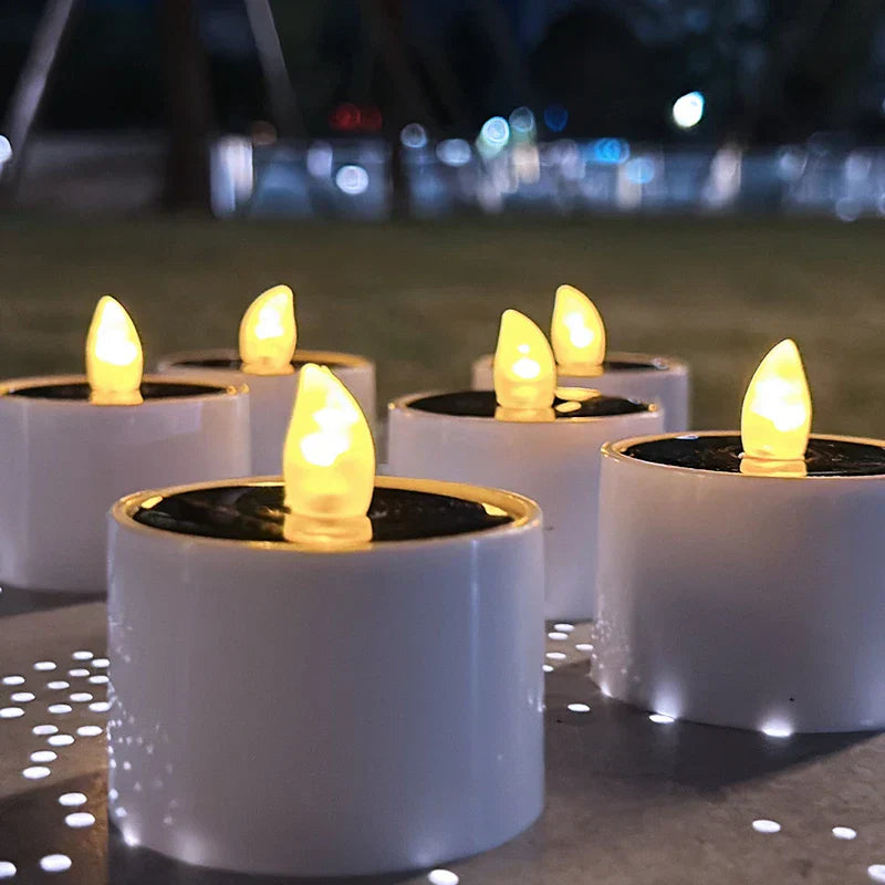 Solarbetriebene LED Kerzen – Flackernde Außenbeleuchtung für Garten und Terrasse | Brehn