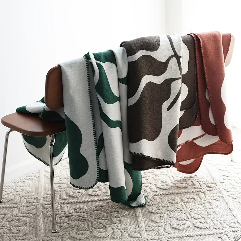 Brehn | NordLuxe | Jacquard Wurfdecke | Immitationskaschmir | Weich & Warm | Sofa-Decke & Bettüberwurf im skandinavischen Stil