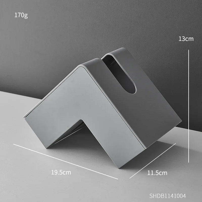 Minimalist Abstract L-förmiger skulpturaler Taschentuchspender für Wohnzimmer Kaffeetisch Küche Arbeitsplatte Desktop Nordic Stil Wohnkultur | Brehn