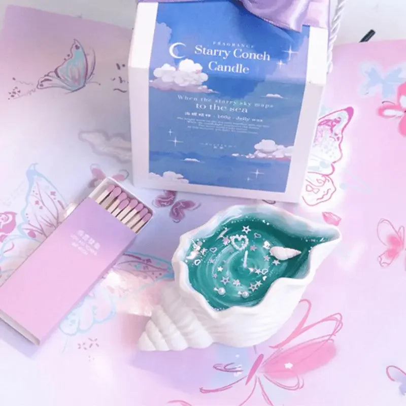Handgefertigte Meeresmuschel Seeigel Aromatherapie Kerze