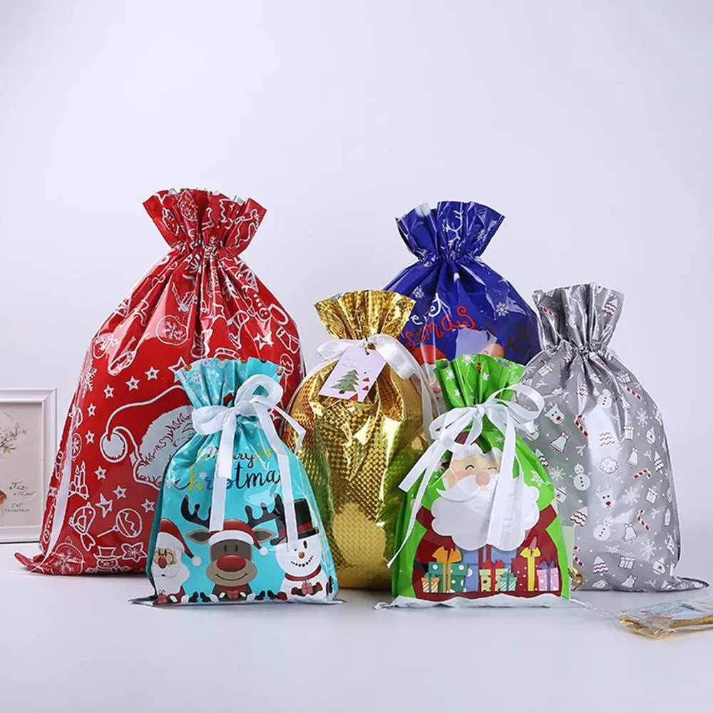 5 Geschenktüten mit Kordelzug