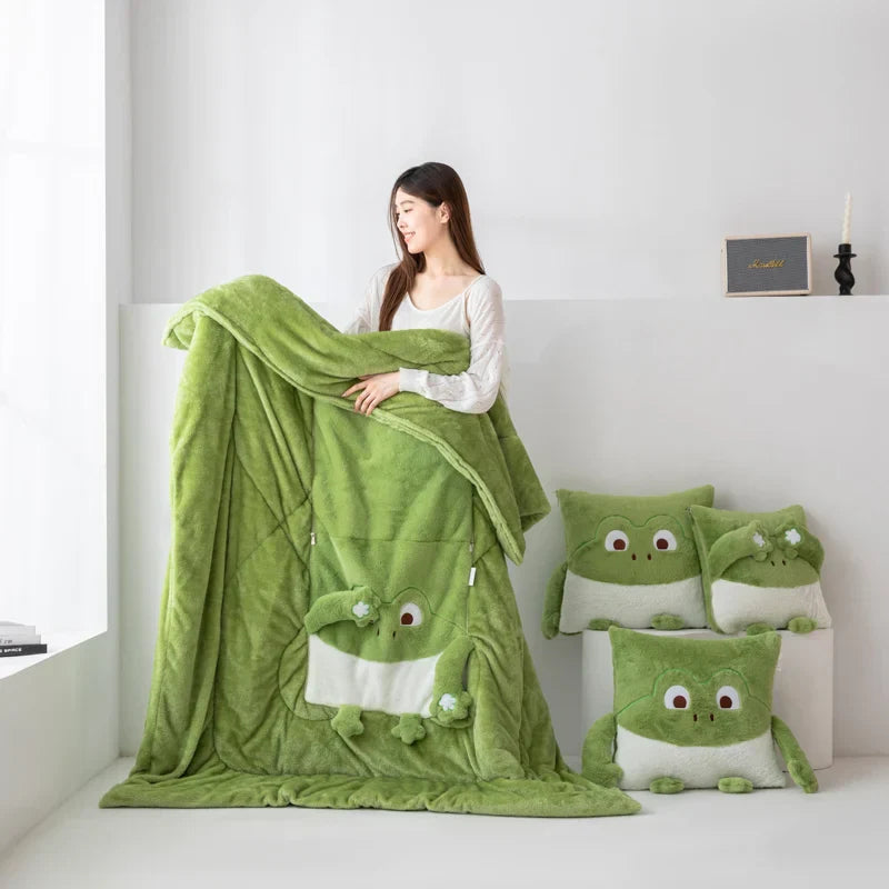 Cozy Dreams Mini Monster Gestepptes Kissen Decke | Brehn