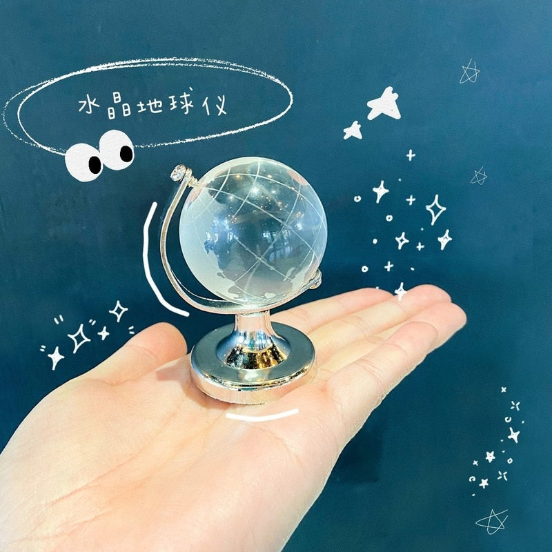 Kristall Transparente Miniatur Glas Erdkugel