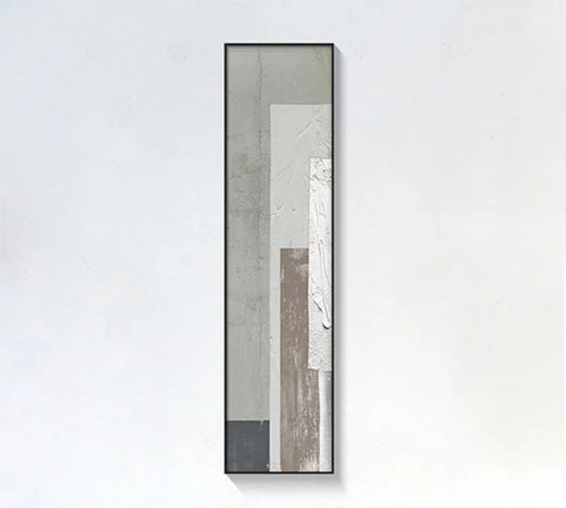Minimalistische urbane abstrakte Wandkunst Fine Art Leinwanddrucke Hohe vertikale Bilder für Eingangsfoyer Wohnzimmer Heim Büro Dekor | Brehn