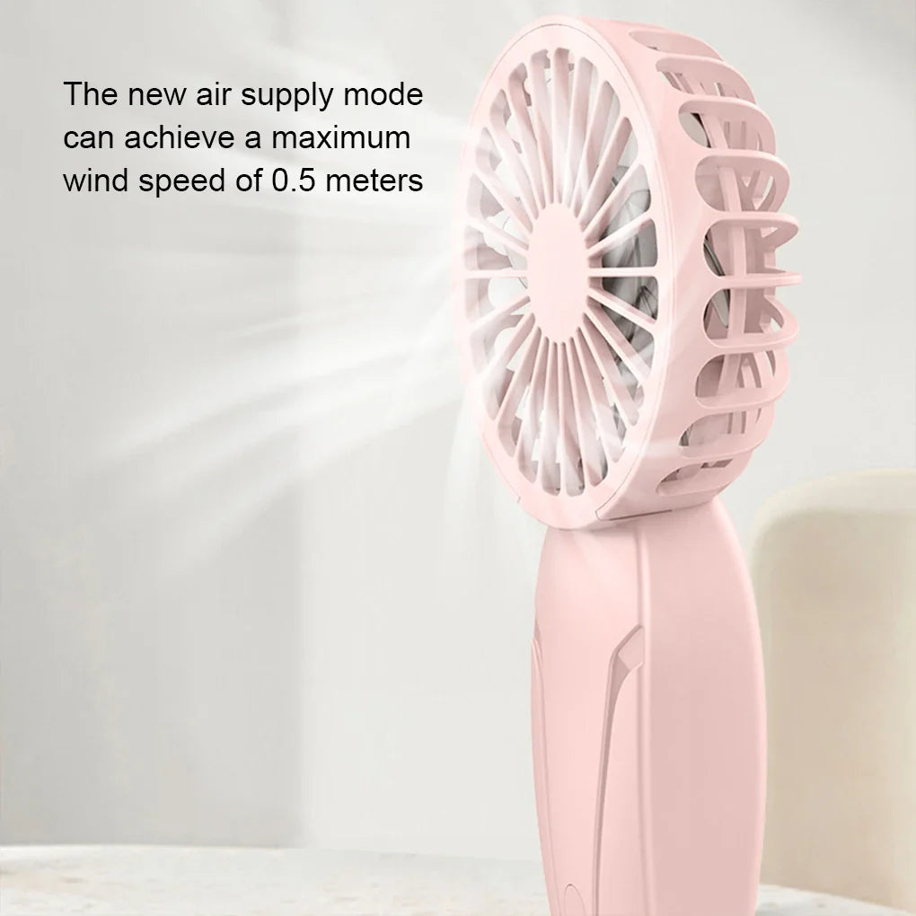 Portabler Handheld Mini Ventilator – Leichter ABS USB-wiederaufladbarer Taschenventilator für kühlende Erfrischung unterwegs | Brehn