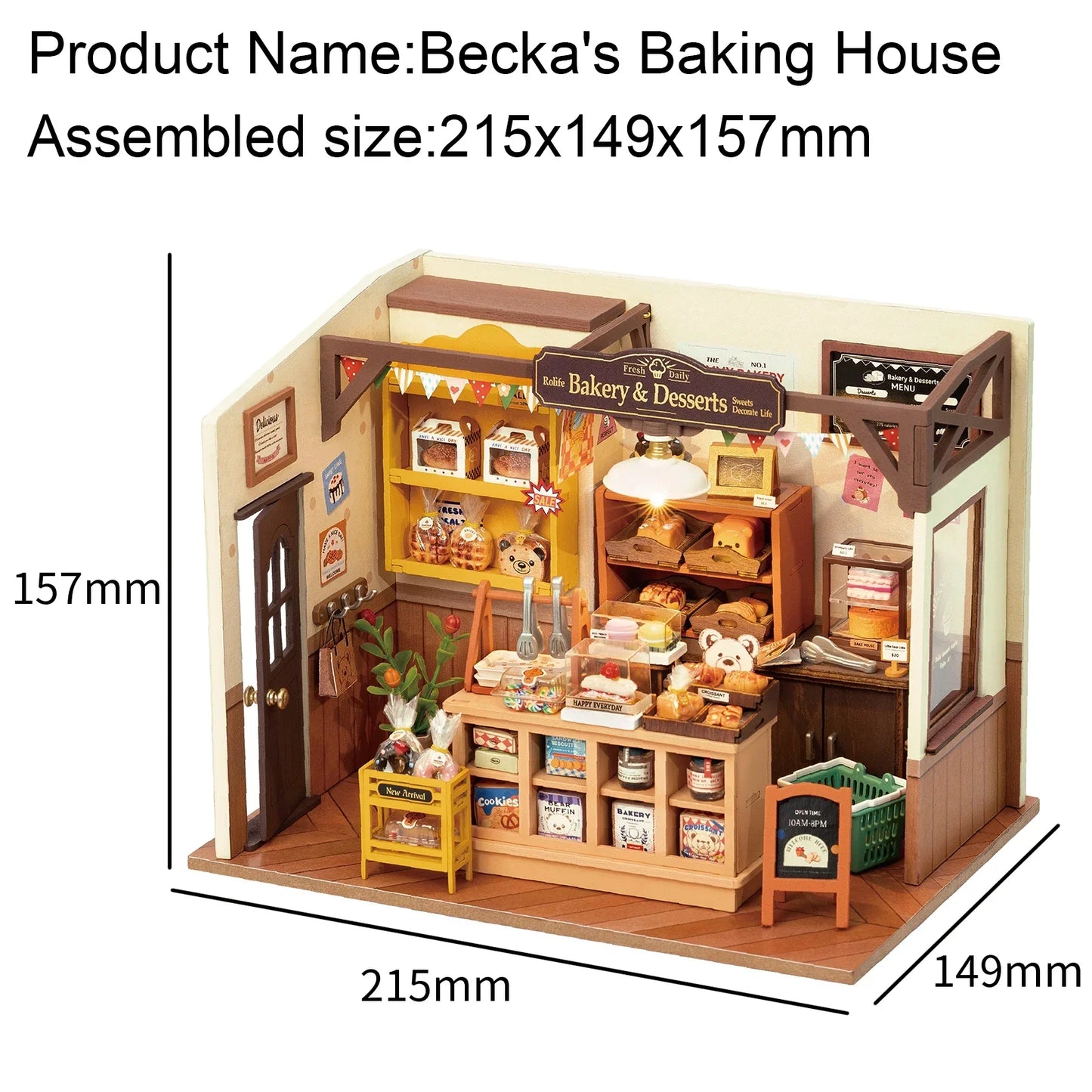 Miniatur Café Holz Zusammenbau DIY Bäckerei Set | Brehn