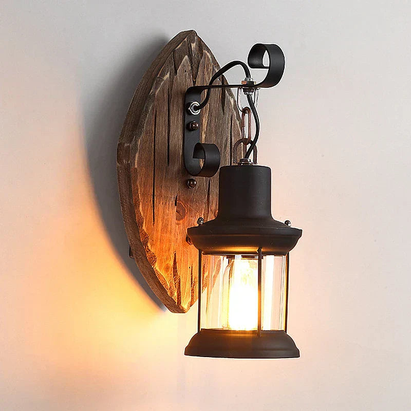 Retro-Laternenlampe, industrielle Laternen-Wandleuchte