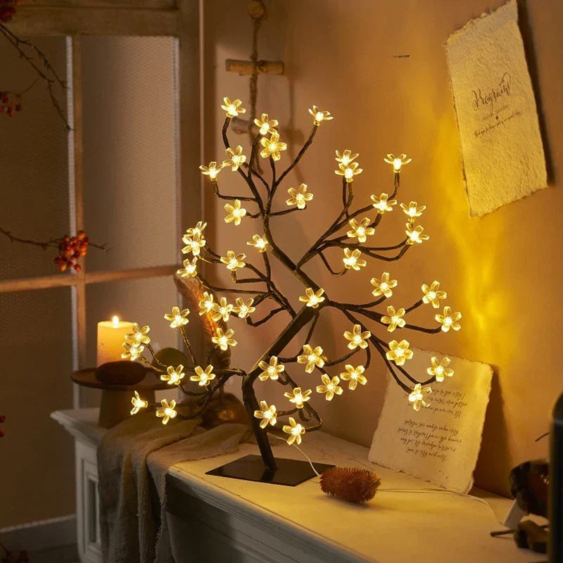 LED Blütenbaum Lampe – Kirschblüten Design für Wohn- und Schlafzimmer Dekoration | Brehn
