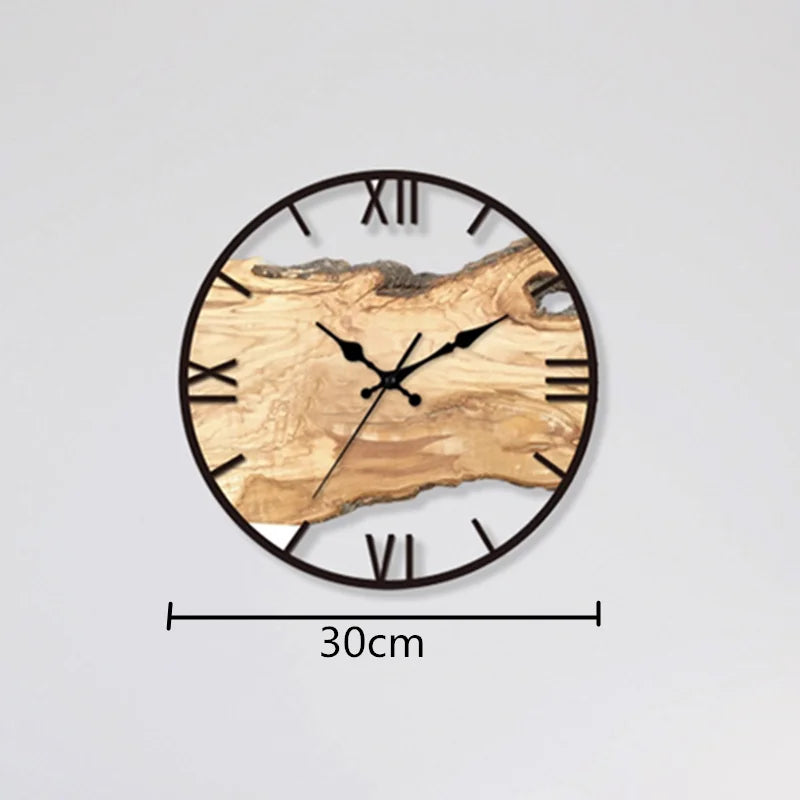 Brehn | Geräuschlose Wanduhr aus Acryl und Holz