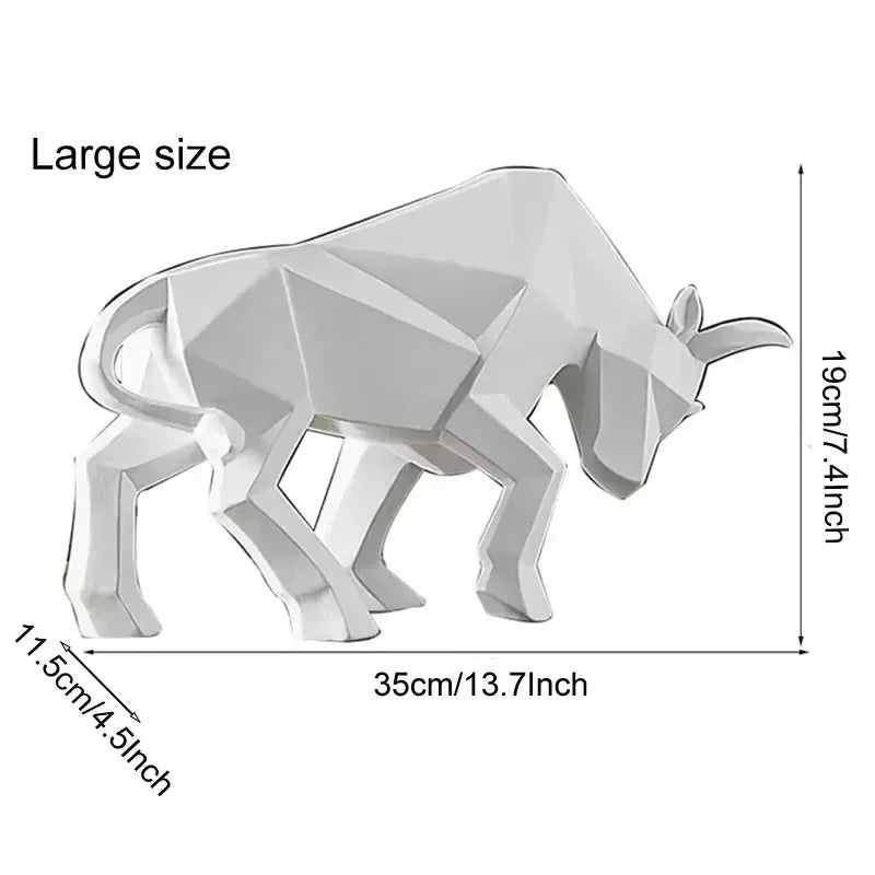 Brehn | ToroArte Stier Skulptur | Nordisches Design | Harzfigur Modern | 35 cm / 26 cm