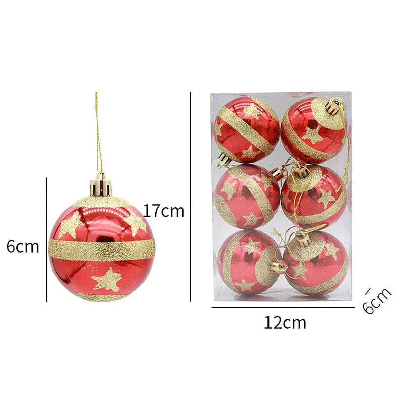 Elegante Schneeflocken Weihnachtskugeln Set – Hochwertige Christbaumkugeln in Rot, Weiß und Gold, perfekt für festliche Baumdeko zu Weihnachten | Brehn