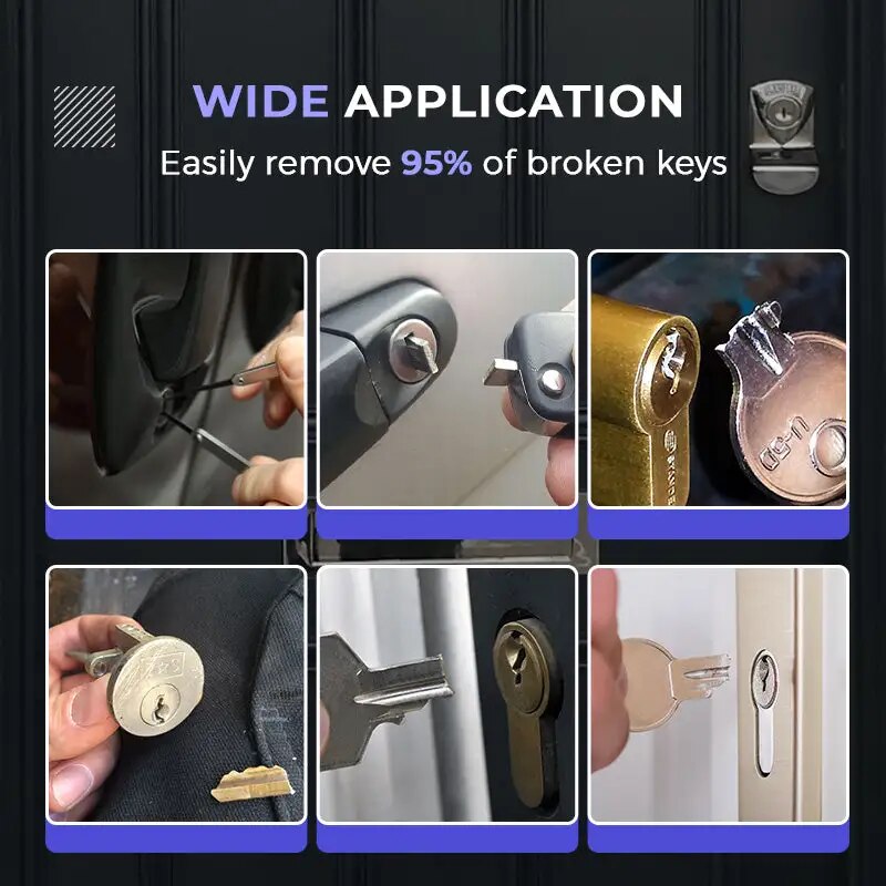 VIvolux | Lock Fixer Auto Beschädigter Schlüssel Professionelles Reparaturset
