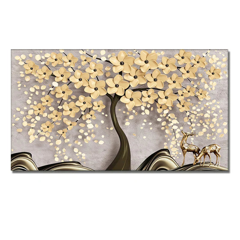Abstract Floral Big Blossom Petal Tree Wandkunst Feine Kunst Leinwanddrucke Bild Für Wohnzimmer Schlafzimmer Salon Kunst Dekor | Brehn
