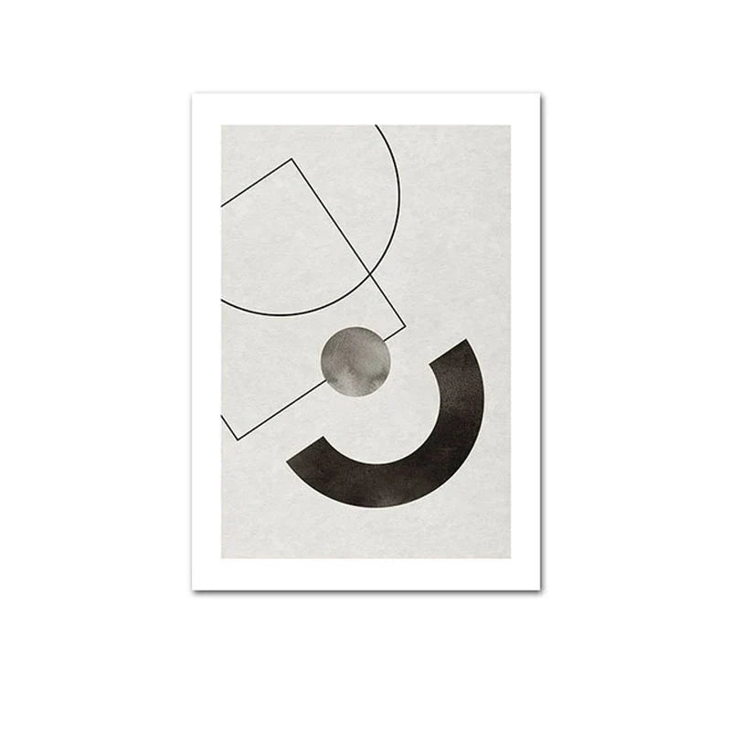 Skandinavische Minimalistische Geometrische Dunkle Neutrale Farben Wandkunst Fine Art Leinwanddrucken Moderne Abstrakte Bilder Für Wohnzimmer Wohnkultur | Brehn