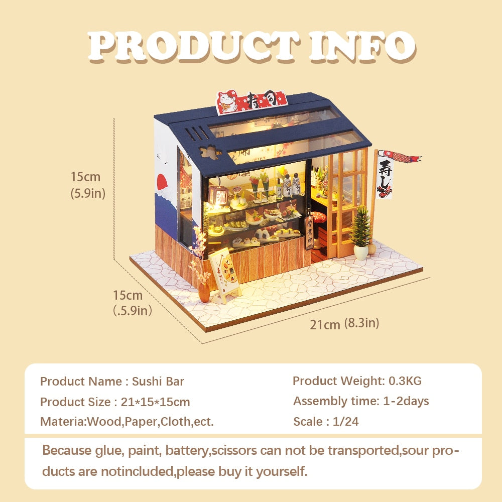 Miniatur DIY Japanische Bau Spielzeuge Set | Brehn