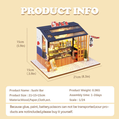 Miniatur DIY Japanische Bau Spielzeuge Set | Brehn