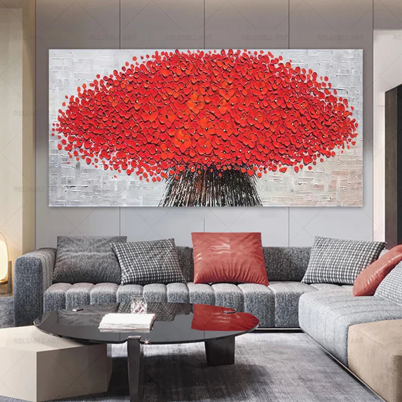 Moderne abstrakte Blumenbaum Wandkunst Fine Art Leinwanddrucke Große Größen Bilder Für Wohnzimmer Schlafzimmer Home Office Kunstdekoration | Brehn